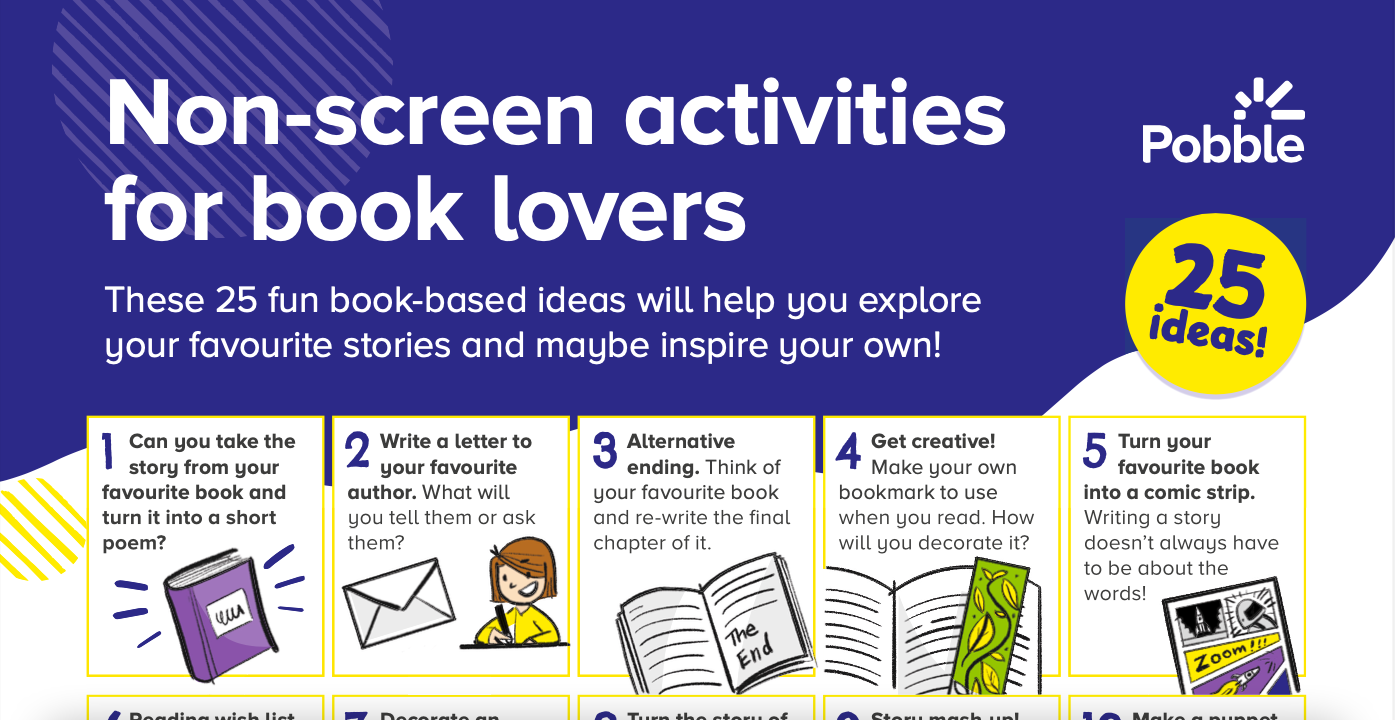 Nonscreen activities for book lovers